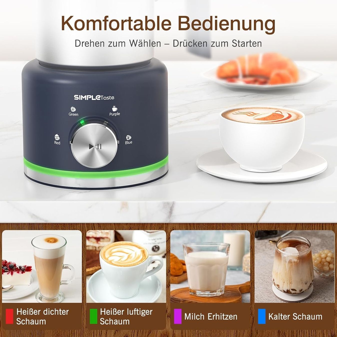Elettrodomestici da cucina: Milchaufschäumer Elektrisch mit Warm- und Kaltschaum – Nuovo e nell'imballaggio originale da St. Gallen venduto da sch_zsz7 6