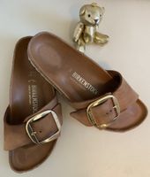Birkenstock Madrid Big Buckle gold Cognac Gr. 39