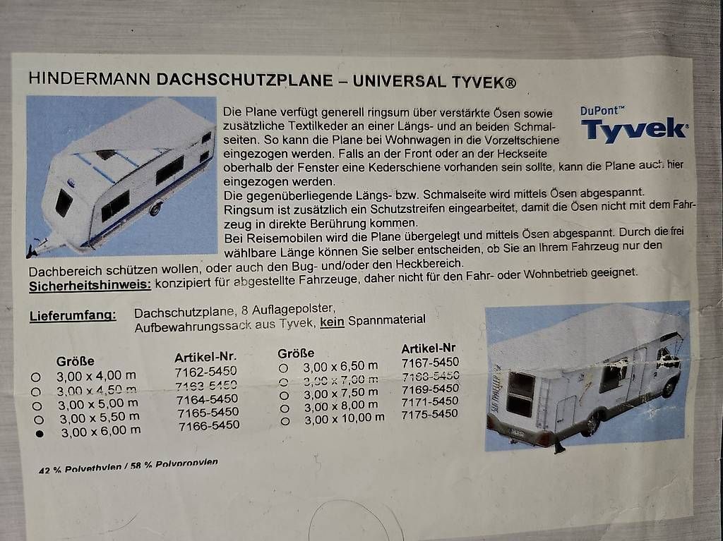 Coperture & Stuoie termiche: Hindermann Dachschutzplane - Universal TYVEK – Usato da Langenthal venduto da denise_lively