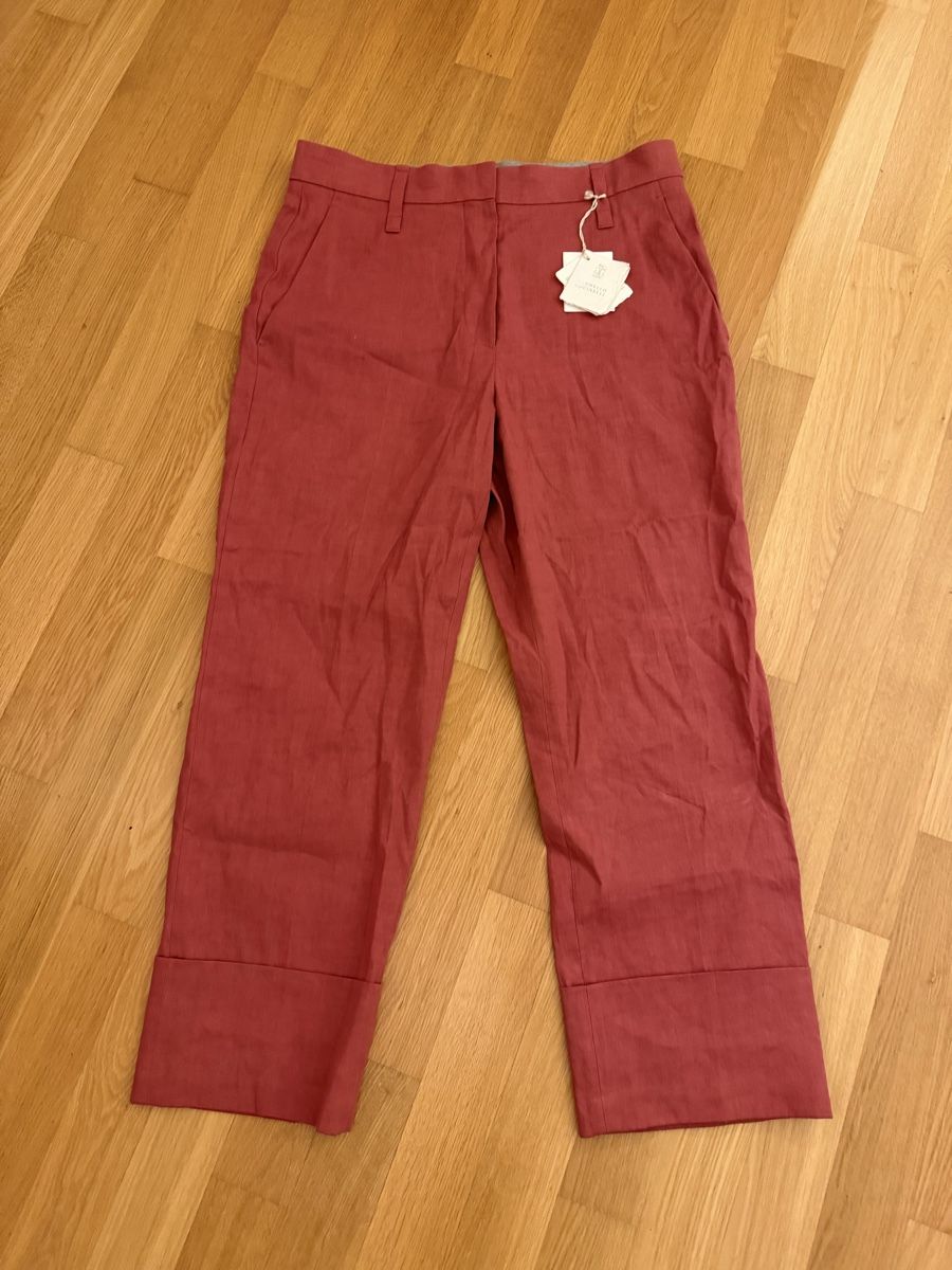 Brunello Cucinelli Pantaloni: Brunello Cucinelli Leinenhose pink 38 – Nuovo (secondo la descrizione) da Zug venduto da sschnide92 2
