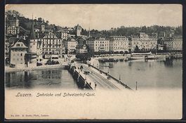 Luzern, Seebrücke und Schweizerhof-Quai
