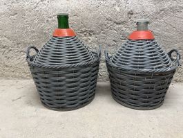 2 Stk Glasballone im Kunststoffnetz