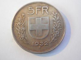 5 Fr. 1932 silber