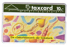 PTT taxcard 10.- / Die «Geburstaxcard» der Volksbank.