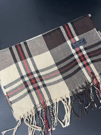 Echarpe Burberry laine brun et beige 