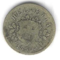 10 Rappen 1850 Helvetia Münze Silber AG