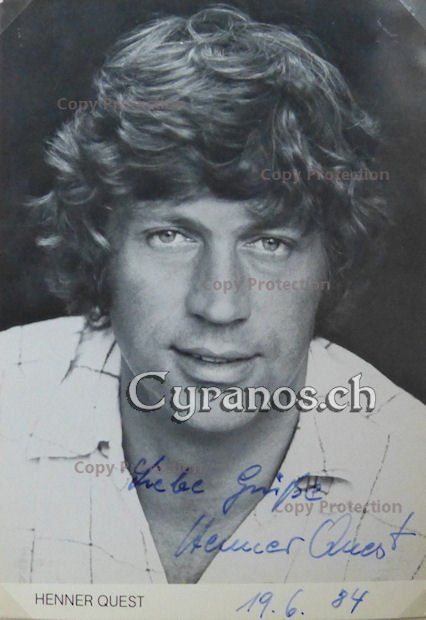 Autografi: Henner Quest (1944) Schauspieler - Autogramm – Usato da Dietikon venduto da cyranos.ch