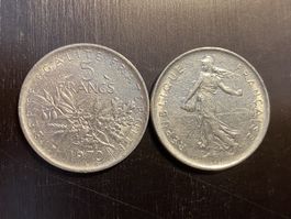 France, 5 Fr 1970 nickel 