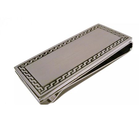GELDKLAMMER EDELSTAHL EDEL MASSIV MONEY CLIP SCHWARZ SILBER