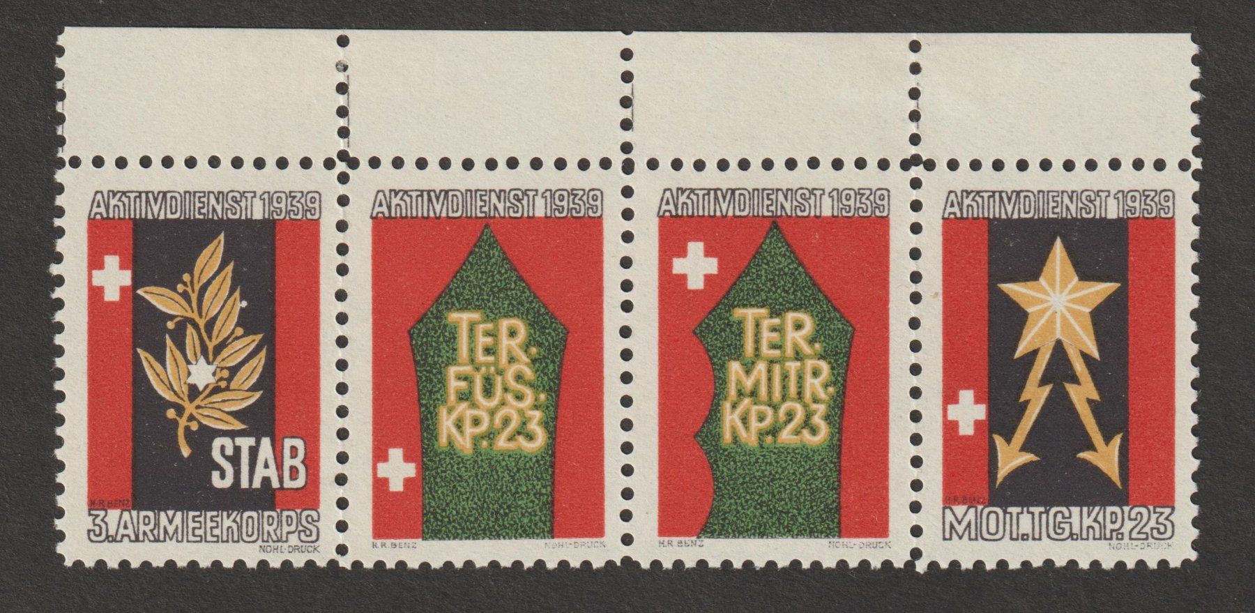 Alle Briefmarken: Kommandostäbe Nr. 22a/1 ** – Gebraucht aus Siebnen von Fstaehli