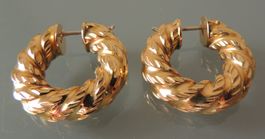 750 Gold Creolen Ohrringe 28 mm