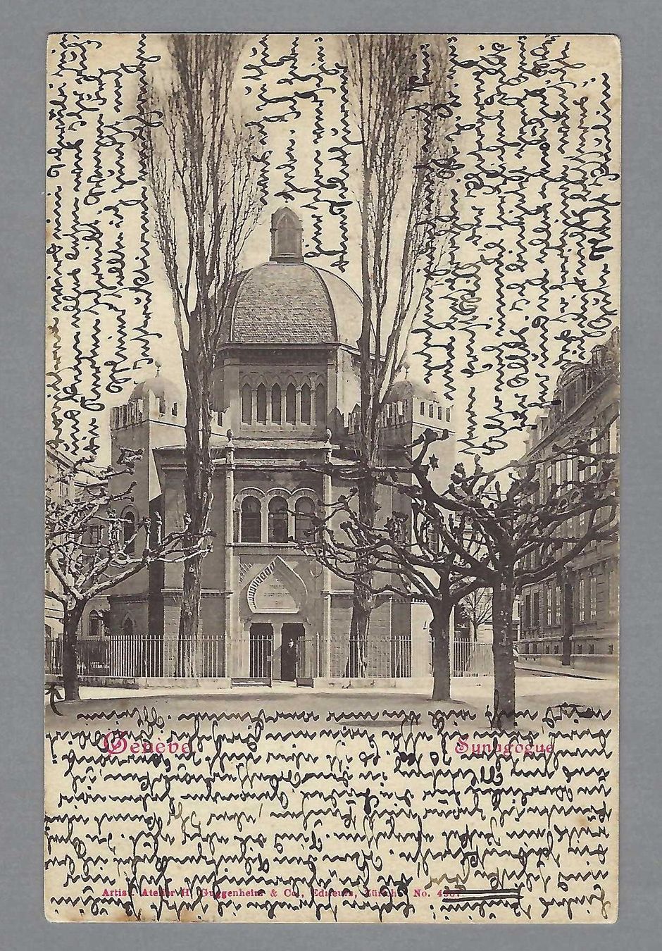 Ansichtskarten: 1902, GENÈVE, SYNAGOGUE – Gebraucht aus Pura von ulisse1957