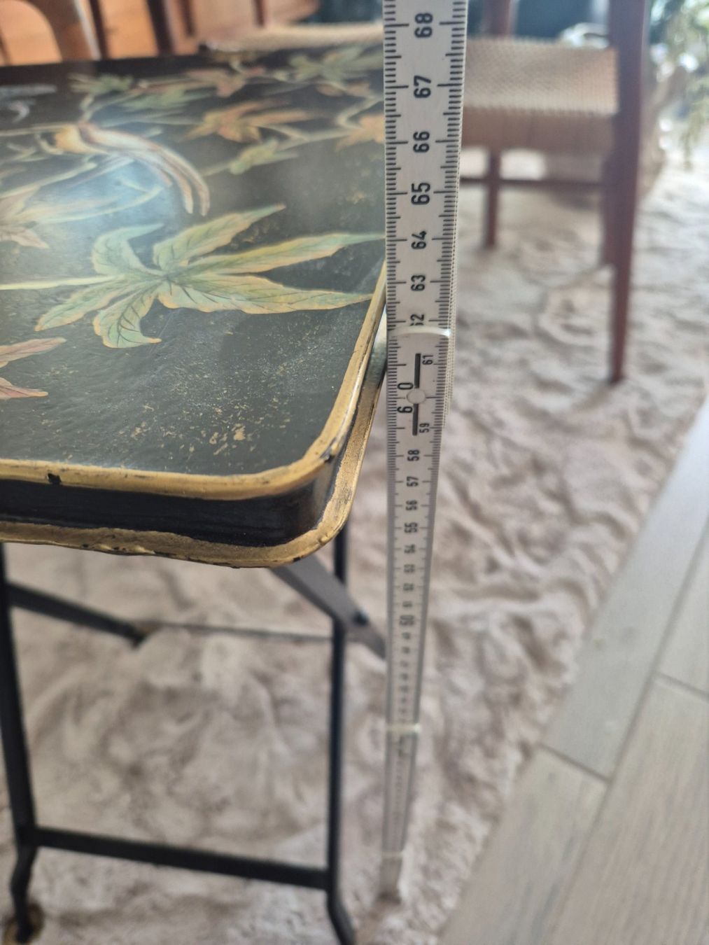 Tische: Table d'appoint métal luable décors oiseaux et fleurs – Gebraucht aus Fully von tameab 2