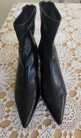 Stiefeletten schwarz Grösse 39 Leder-Optik Reissverschluss 