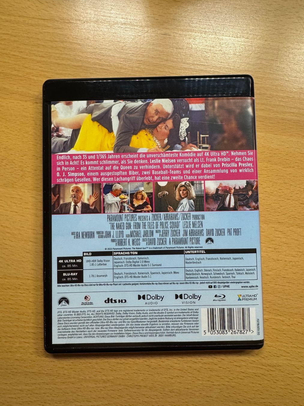Tutti i DVDs: Die nackte Kanone 4k UHD Blu Ray – Usato da Schwerzenbach venduto da ste_pp82 1
