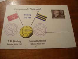 Maximumkarte Deutschland, 1961, Europapokalspiel Fenerbahce