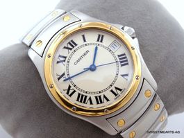 CARTIER SANTOS RONDE 18K/SS AUTOMATIK 1910 HERRENUHR