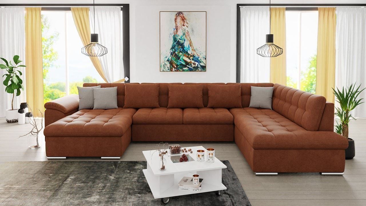Sofas: Wohnlandschaft Rechts Sofa mit Bettkasten + Schlaffunktion – Neu und originalverpackt aus Wallenwil von toesstal-vertrieb 2