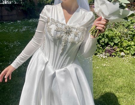 Brautkleid/Hochzeitskleid, Corsage, Gr. 38(M), wie neu!