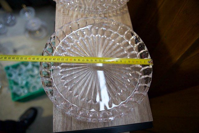 Assiettes: Zwei grosse Kristallglas Teller / Platten – D'occasion à Titterten par fra_v27g 2
