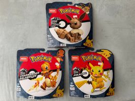 Pokémon Mega Construx ÉVOLI, GLUMANDA & PIKACHU