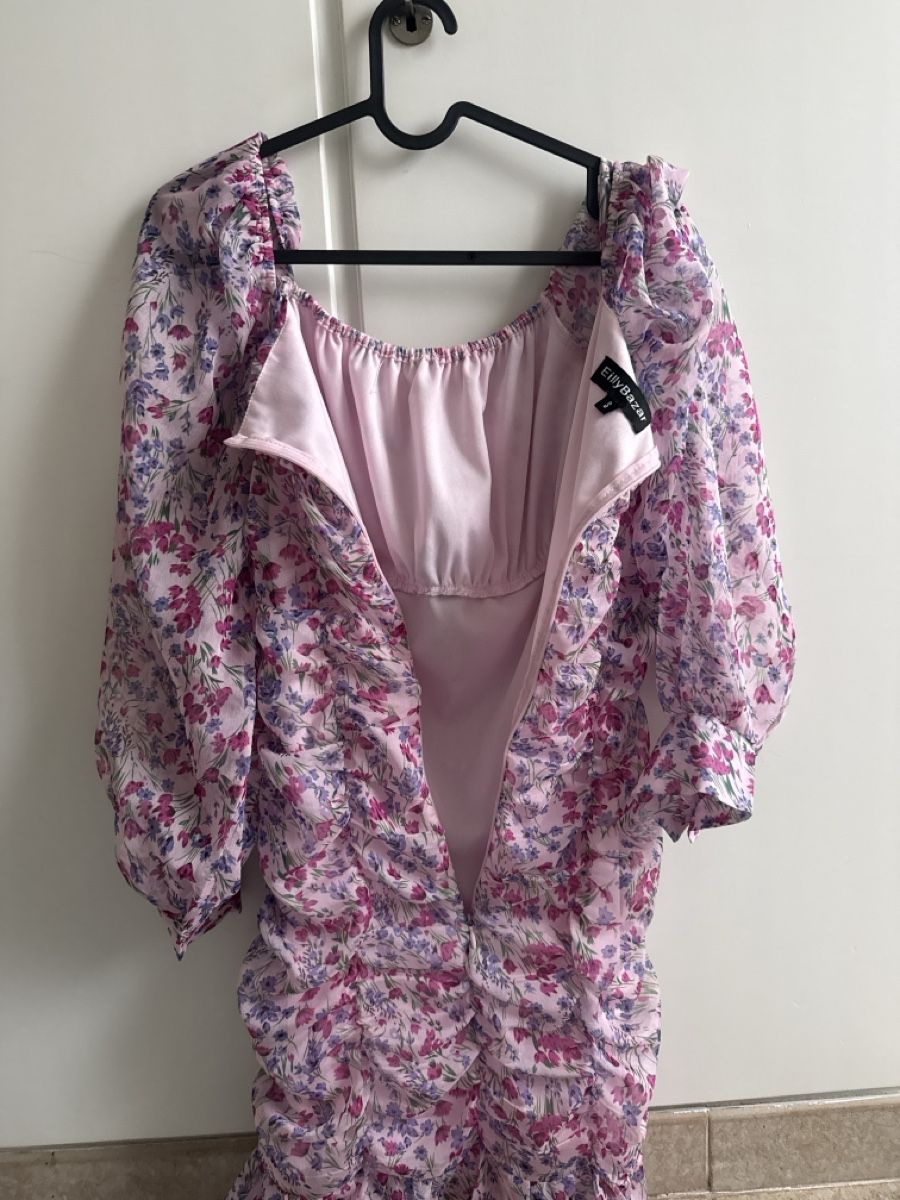 Vestiti: Kleid Blumenmuster gerafft rosa Grösse S – Usato da Pratteln venduto da syr_g2ql 3