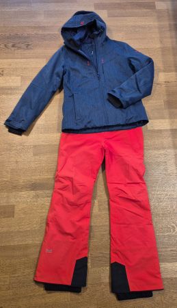 Skianzug (Jacke und Hose) blau/orange