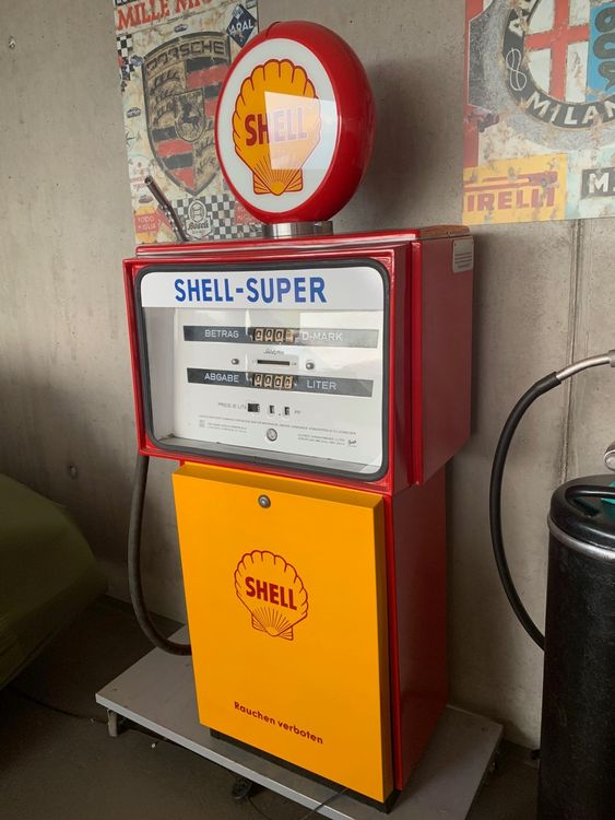 SHELL Tanksäule aus 70. Jahre kompl. Restauriert Original! (Gebraucht ...