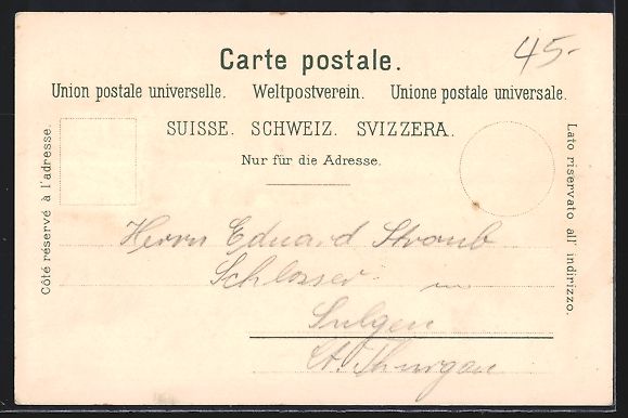 Cartoline postali: Lithographie Maennedorf, Gesamtansicht – Usato da Berlin venduto da bartko-reher 1