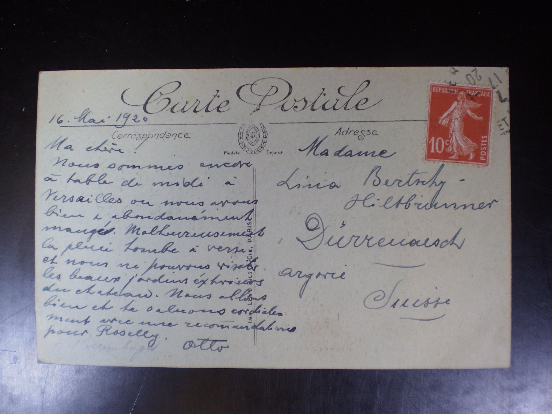 Cartoline postali: 2 Ansichtskarten Paris Gare d'Orléans / Versailles – Usato da Lenzburg venduto da strebeck 1