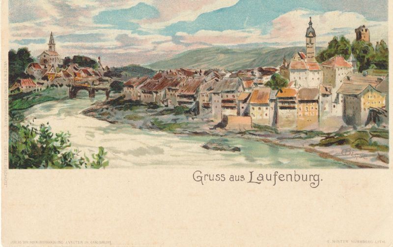 Cartoline postali: Gruss aus Laufenburg - Litho – Usato da Emmenbrücke venduto da teestube