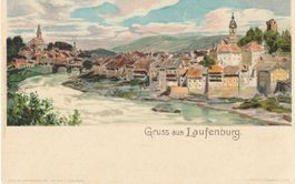 Gruss aus Laufenburg - Litho