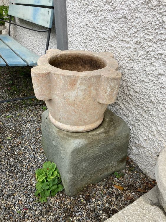 Steinmörser Mit Stößel Aus Naturstein - Manuelles Mahlwerk Für Kräuter & Gewürze