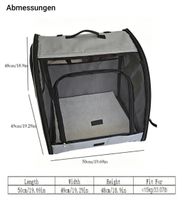 Haustier Transportbox grau 50x49x48 cm für kleine Tiere