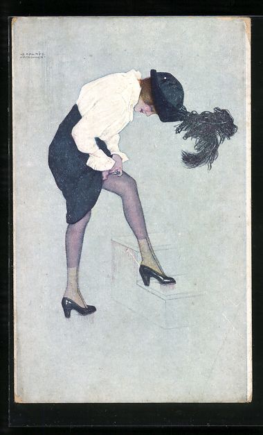 Cartes postales: Raphael Kirchner: Le coup de la Jarretel – D'occasion à Berlin par bartko-reher