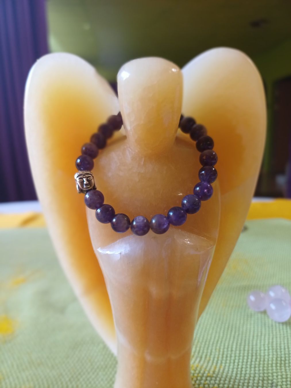 Bracelets: Amethystarmband mit Budhakopf – Neuf avec emballage d'origine à Zwingen par ame_qh5m