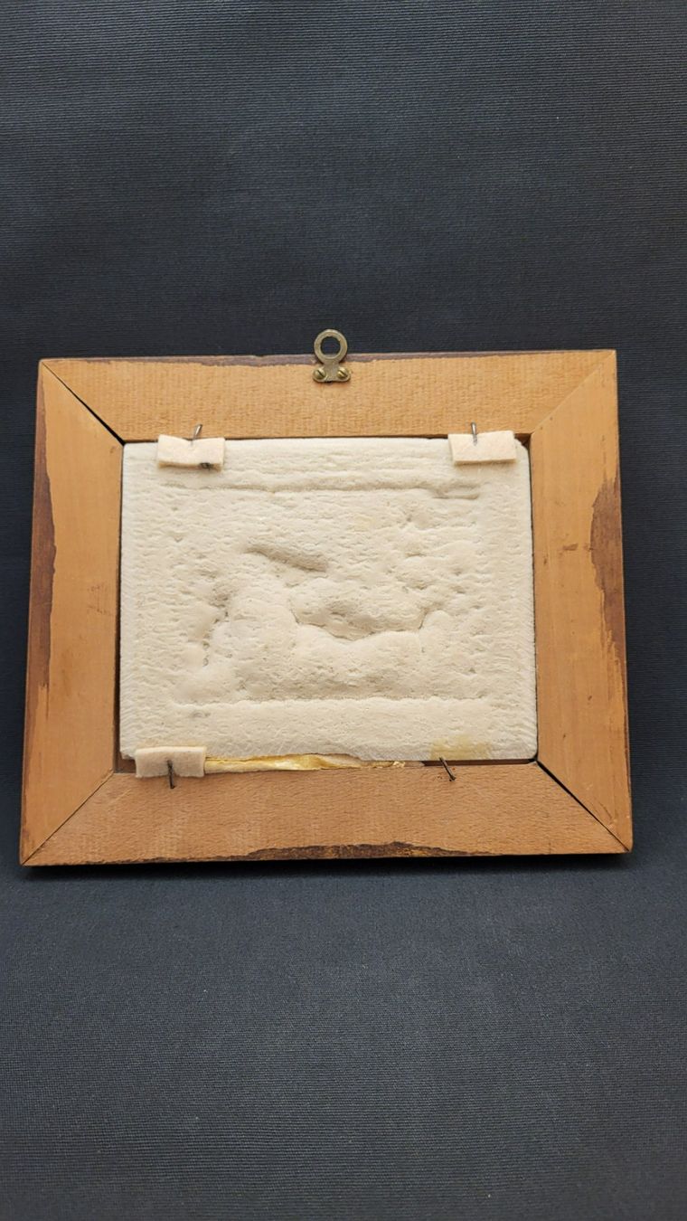 Statuette: Kalk-Bild im Holzrahmen – Usato da Basel venduto da spinne02 5