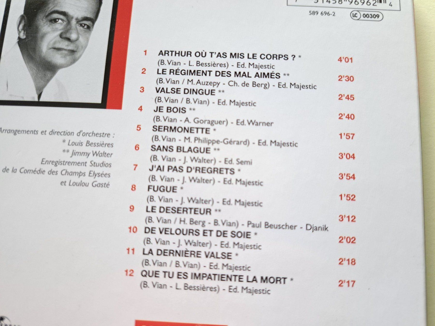 CD: Cd Serge Reggiani chante Boris Vian  – Usato da Pully venduto da bro_n52j 2