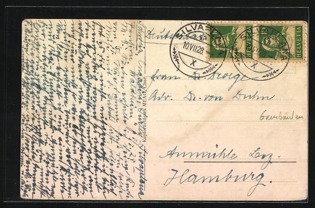 Cartoline postali: AK Surlej, Pension Waldheim, 1928 – Usato da Berlin venduto da bartko-reher 1