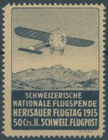 1913 - Flugpost - Vorläufer - Herisau - postfrisch **