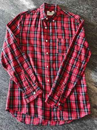 Topman Herrenhemd - Rot/Schwarz kariert - Grösse S