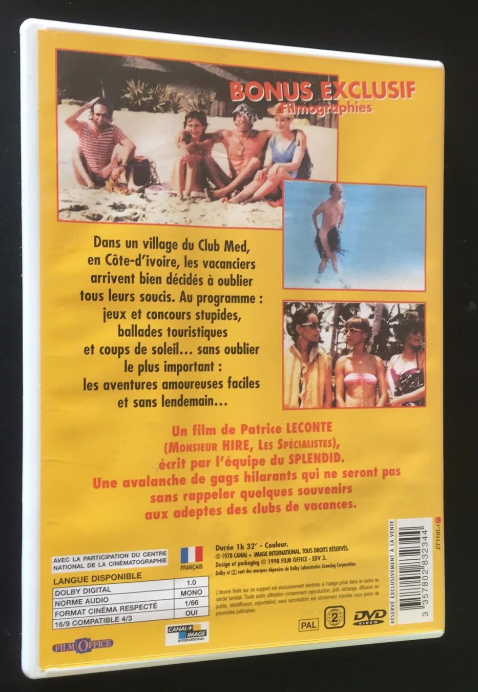 Tutti i DVDs: Les Bronzés 1978 Patrice Leconte DVD – Usato da Genève venduto da Cockattoo 1