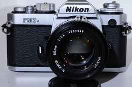 Nikon FM3A Analogkamera mit Nikkor 50mm 1.4 Top Zustand
