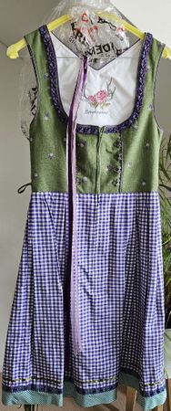 Schickes Dirndl Gr. 36 grün/lila Oktoberfest Stockerpoint