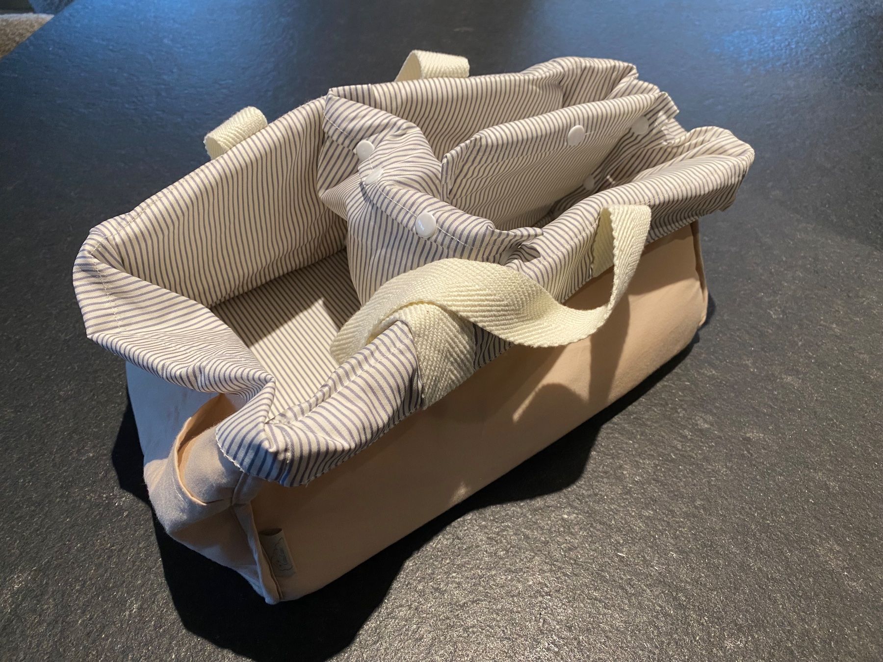 Borse: Organizer Tasche beige gestreift Stoff – Nuovo (secondo la descrizione) da Saanen venduto da Jackperpi 1