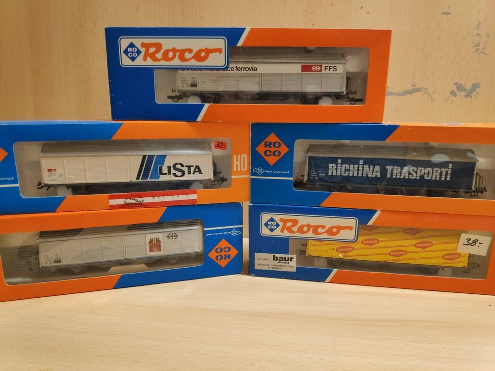 Roco gedeckte Güterwagen 5 Stück (Neu (gemäss Beschreibung)) in ...