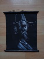 Wandbild "Mann aus Sikkim" (Handbemalt AUS INDIEN) Goa