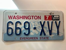 🇺🇸 U.S. Autoschild, Washington 669-XVY - ORIGINAL