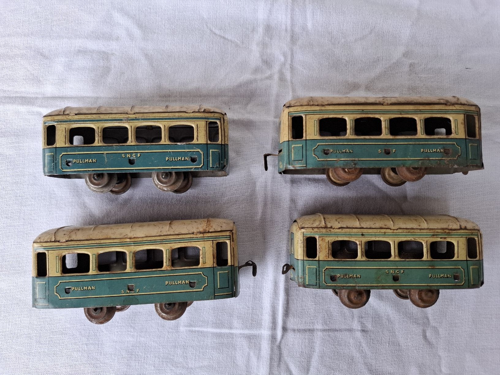 Modelleisenbahnen: JEP Pullman SNCF Blech Zugwaggons, 4 Stk – Gebraucht aus Sumiswald von kei_n5ll