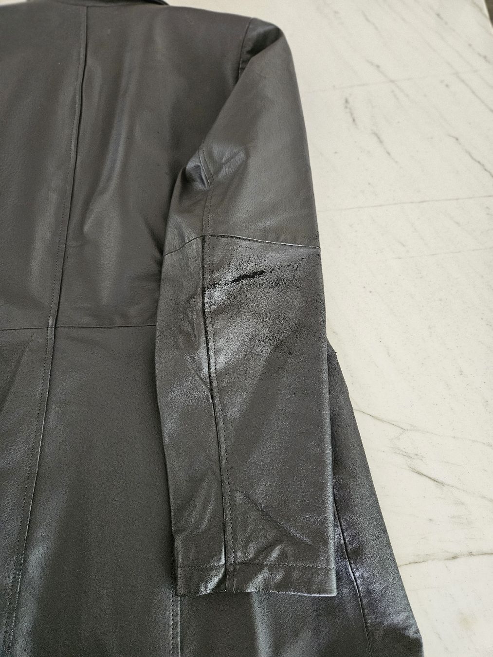 Cappotti: Klassischer Damen-Ledermantel, Gr. 42, Grau, zeitlos chic – Usato da Kloten venduto da Tacha_gb 5